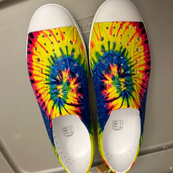 Native Shoes Other - Native Jefferson Neon Multi Tie Dye